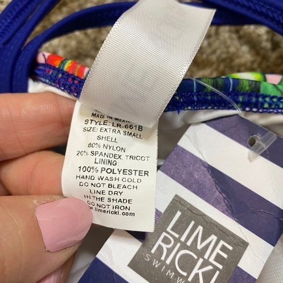 Lime Ricki Jungle Triple strap swimsuit - Picture 4 of 7